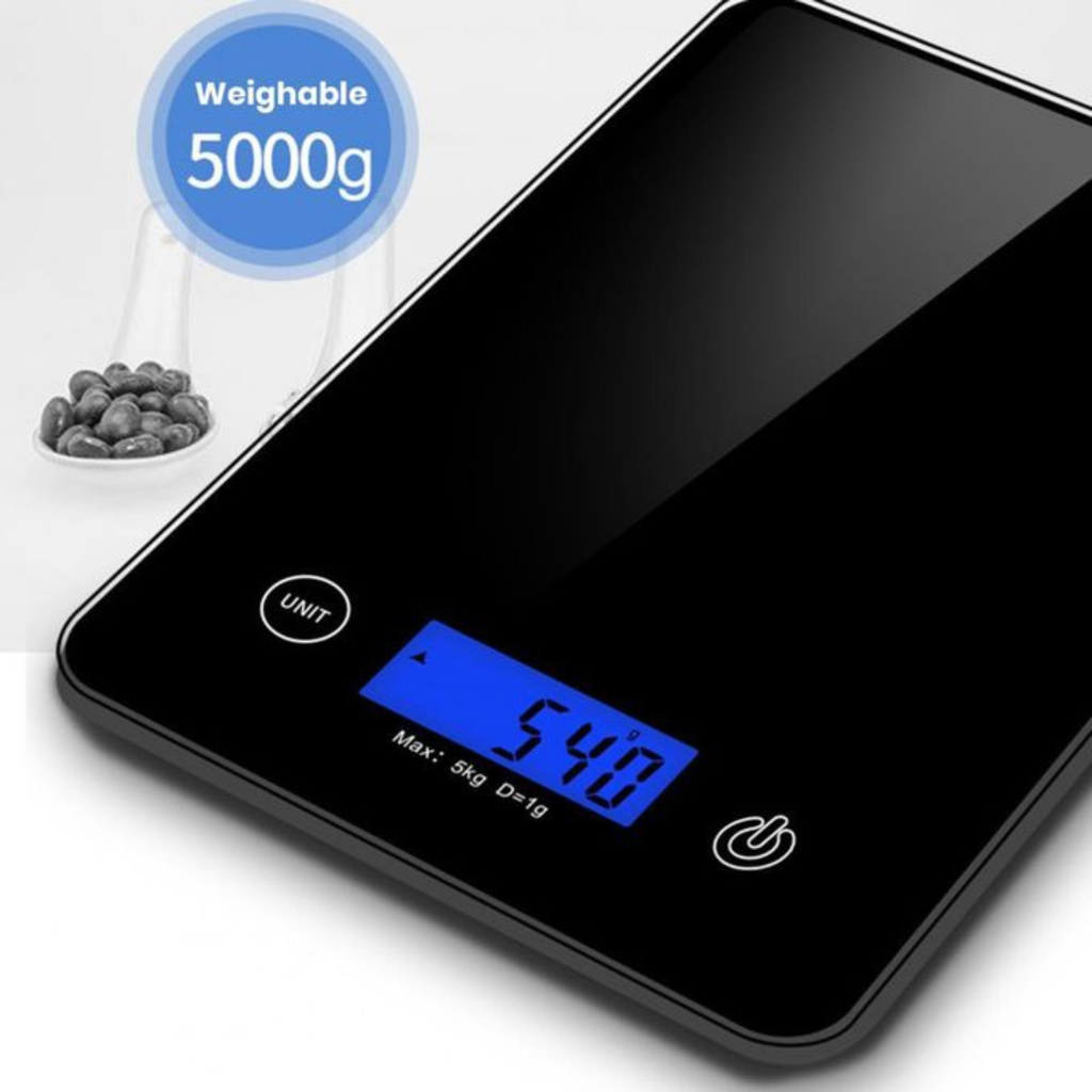 Balance de Cuisine Lamacom 5kg : La Précision Élégante en Verre Noir