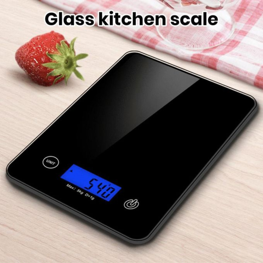 Balance de Cuisine Lamacom 5kg : La Précision Élégante en Verre Noir