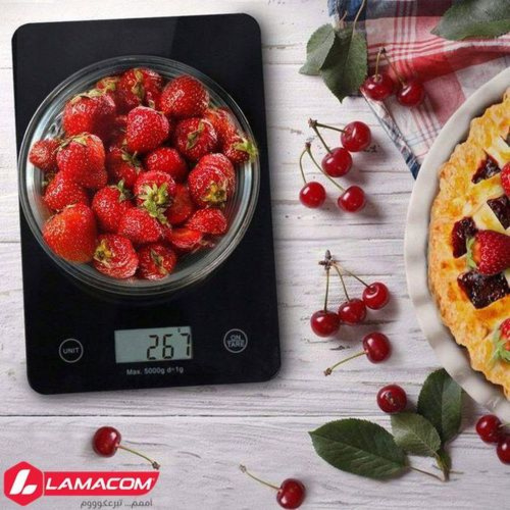 Balance de Cuisine Lamacom 5kg : La Précision Élégante en Verre Noir