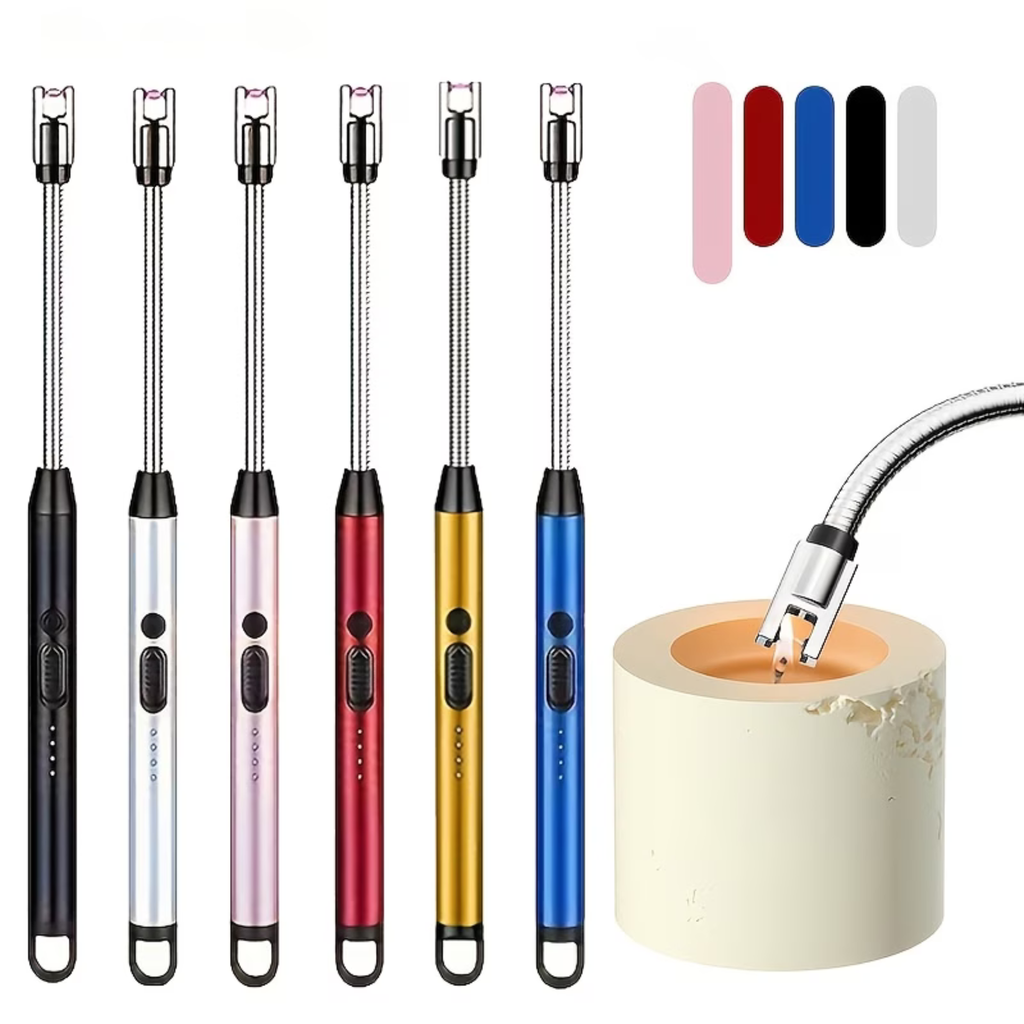 Briquet Electrique Rechargeable USB-C Briquet Arc Electrique avec Affichage de Batterie LED, pour Allumer des Bougies, Gaz