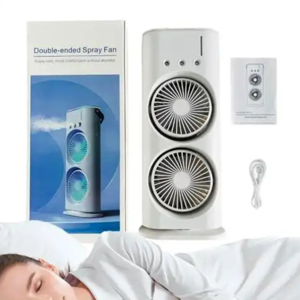 Double Ventilation + Brumisation : Votre oasis de fraîcheur au bureau et à la maison