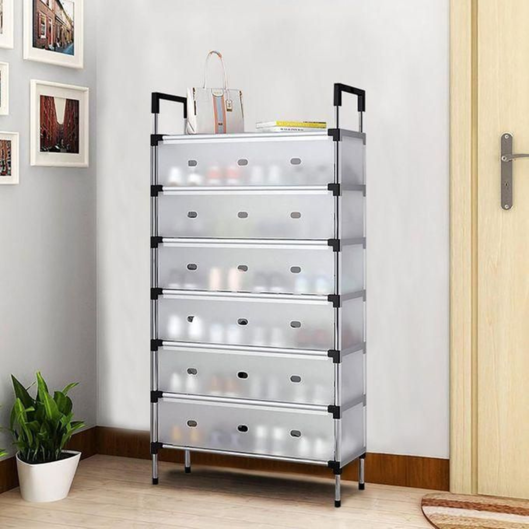 Armoire à chaussures 7 couches – Grande capacité, anti-poussière, pour maison & dortoir