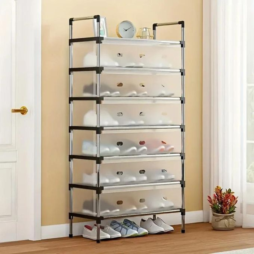 Armoire à chaussures 7 couches – Grande capacité, anti-poussière, pour maison & dortoir