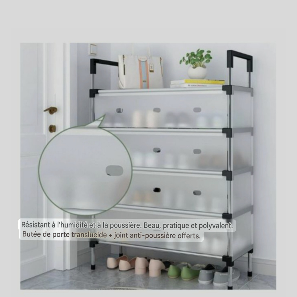 Armoire à chaussures 7 couches – Grande capacité, anti-poussière, pour maison & dortoir