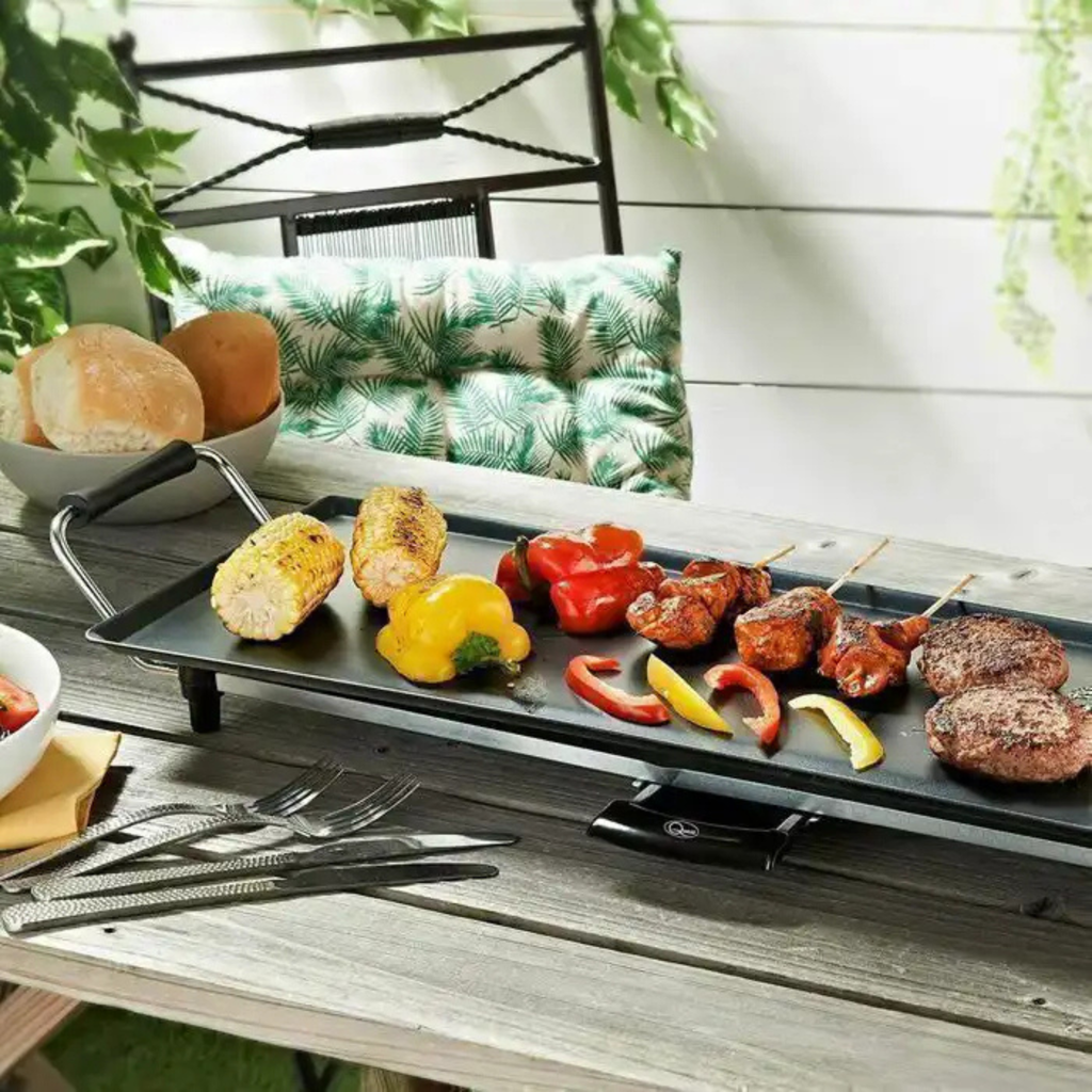 Plancha Électrique ROBOLUX 90 cm – 2000W Antiadhésive | Grill, Cuisson & Rôtissage Familial