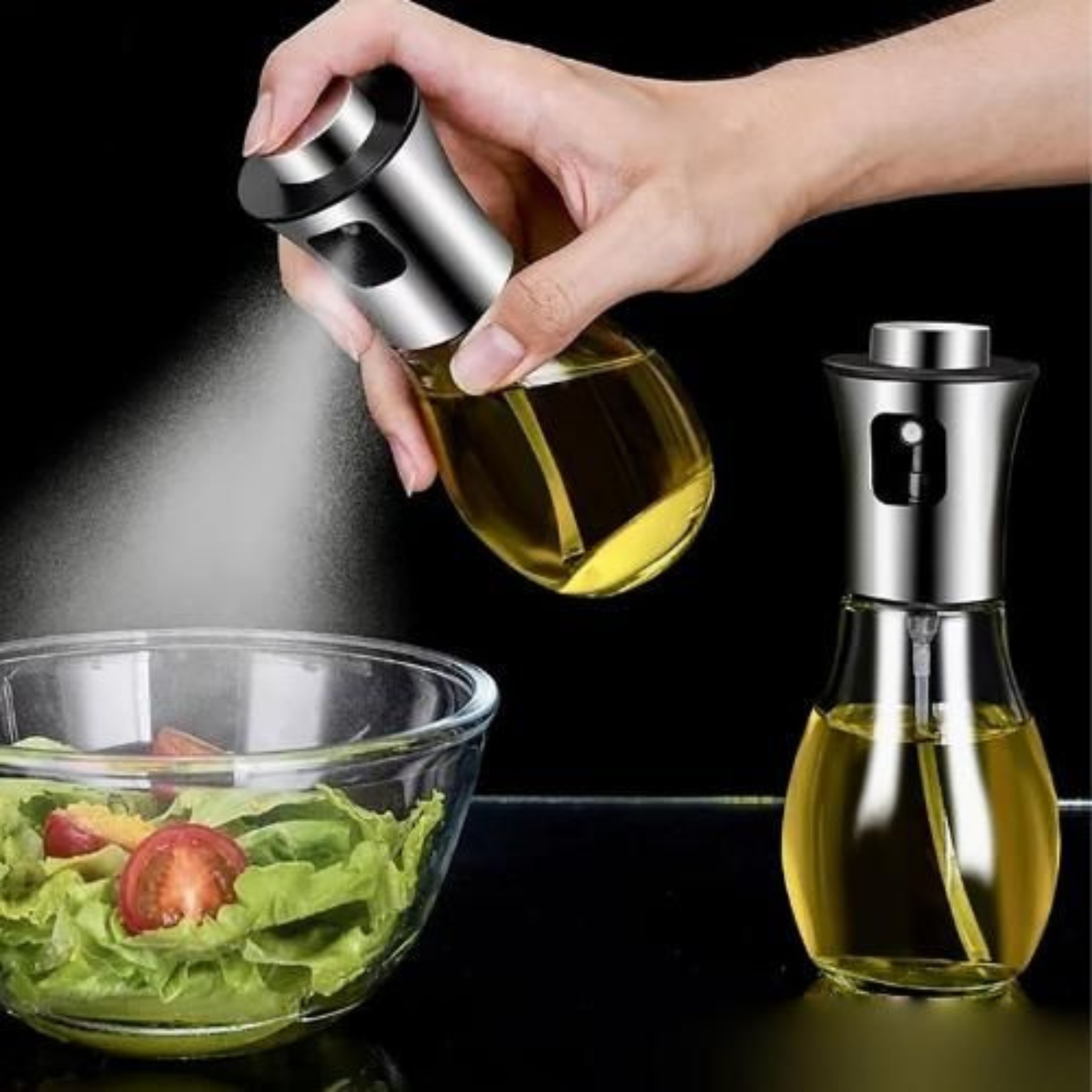 Lot de 2 Pulvérisateurs Huile (210 ml ou 170 ml) – Cuisine saine sans excès, Choix des tailles (Petit, Grand ou Mixte)
