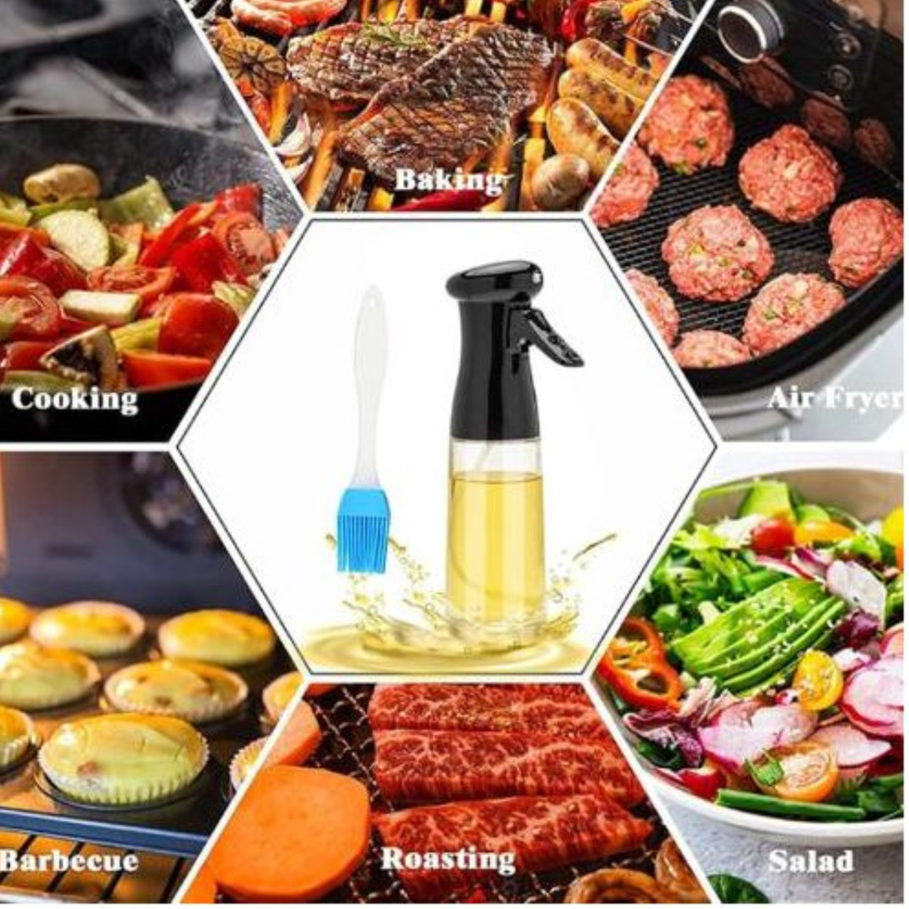 Lot de 2 Pulvérisateurs Huile (210 ml ou 170 ml) – Cuisine saine sans excès, Choix des tailles (Petit, Grand ou Mixte)