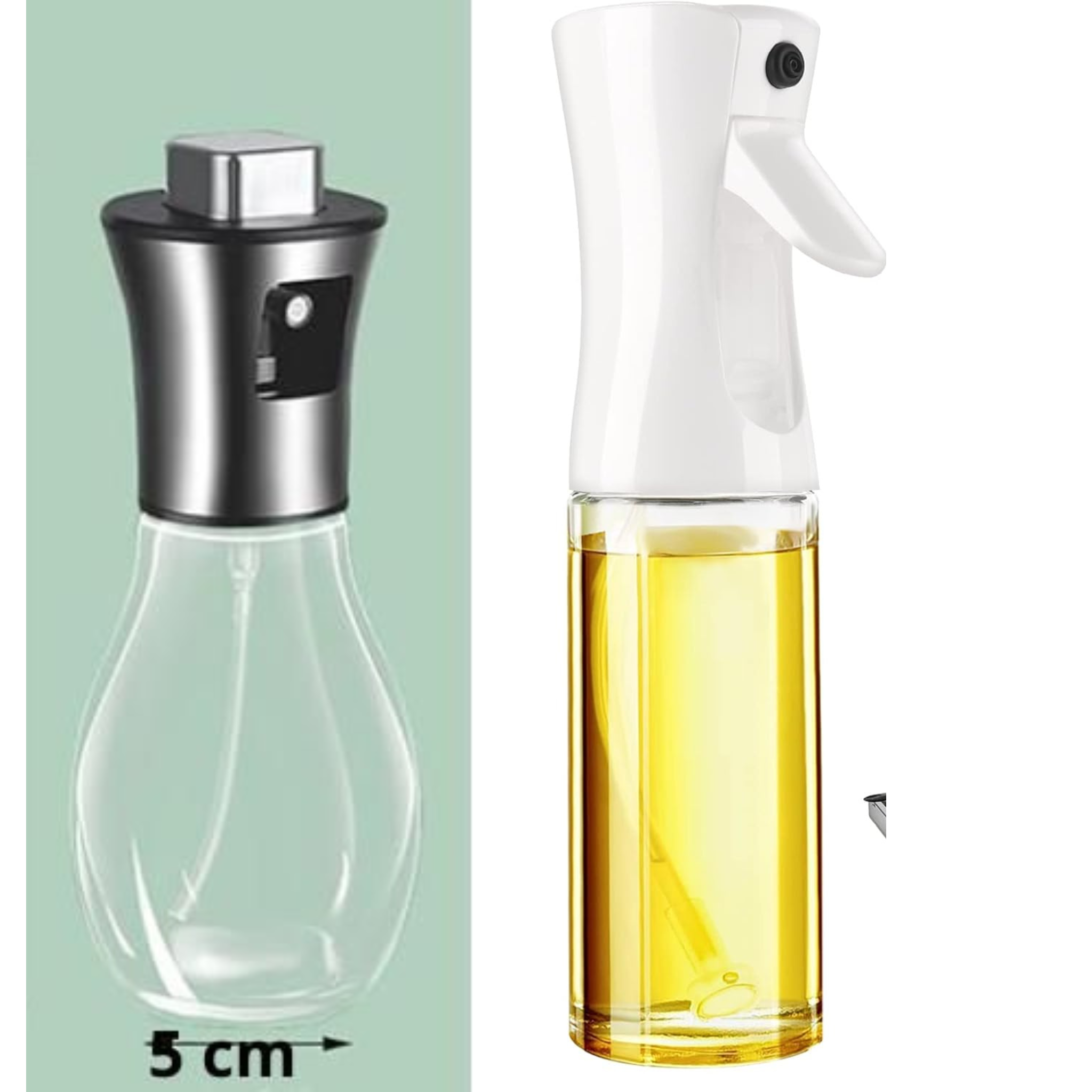 Lot de 2 Pulvérisateurs Huile (210 ml ou 170 ml) – Cuisine saine sans excès, Choix des tailles (Petit, Grand ou Mixte)
