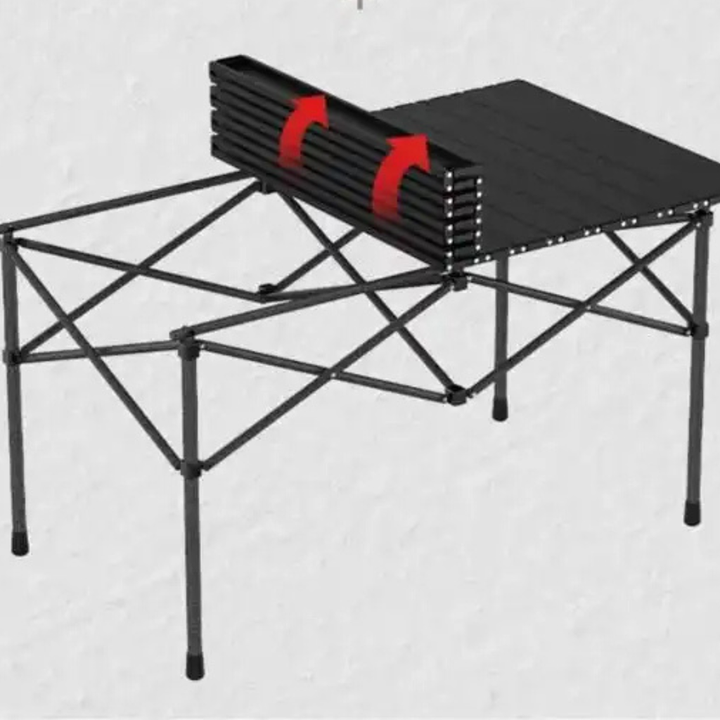 Kit Camping Pliable 95x55 - Table Aluminium Renforcée + Chaises Oxford (Pack 2 ou 4 Pers