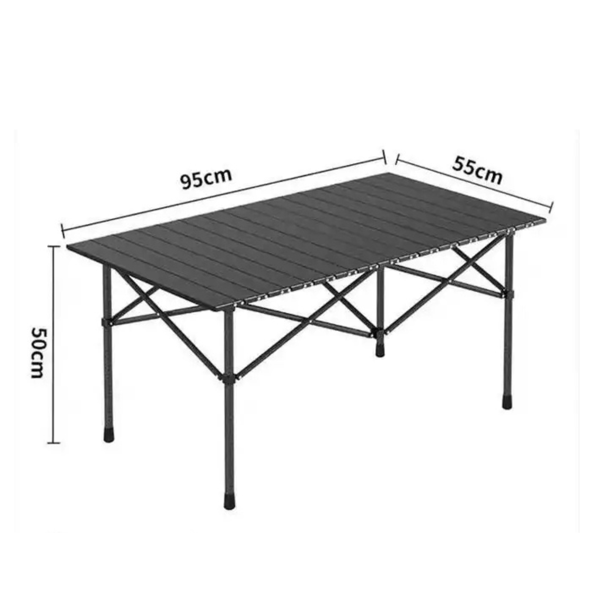 Kit Camping Pliable 95x55 - Table Aluminium Renforcée + Chaises Oxford (Pack 2 ou 4 Pers