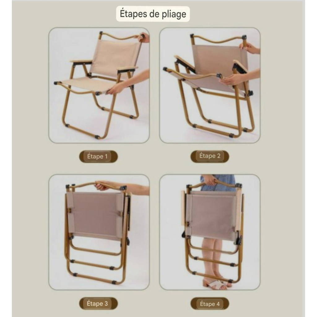 Kit Camping Pliable 95x55 - Table Aluminium Renforcée + Chaises Oxford (Pack 2 ou 4 Pers