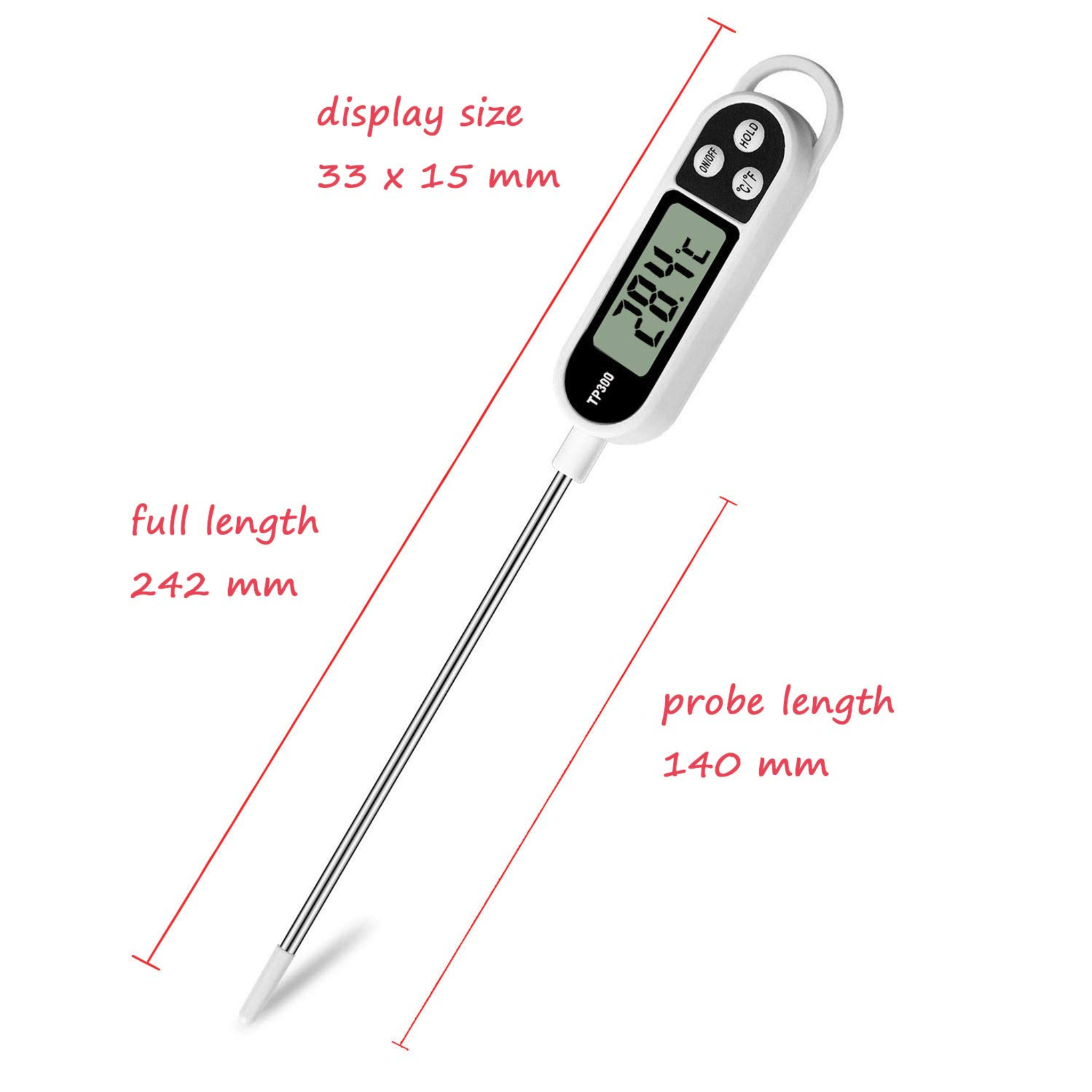 Thermomètre numérique de cuisine TP300, 1 à 10Pièces, pour eau et huile, pour la cuisson de la viande, sonde alimentaire, BBQ, four électronique, outils de cuisine