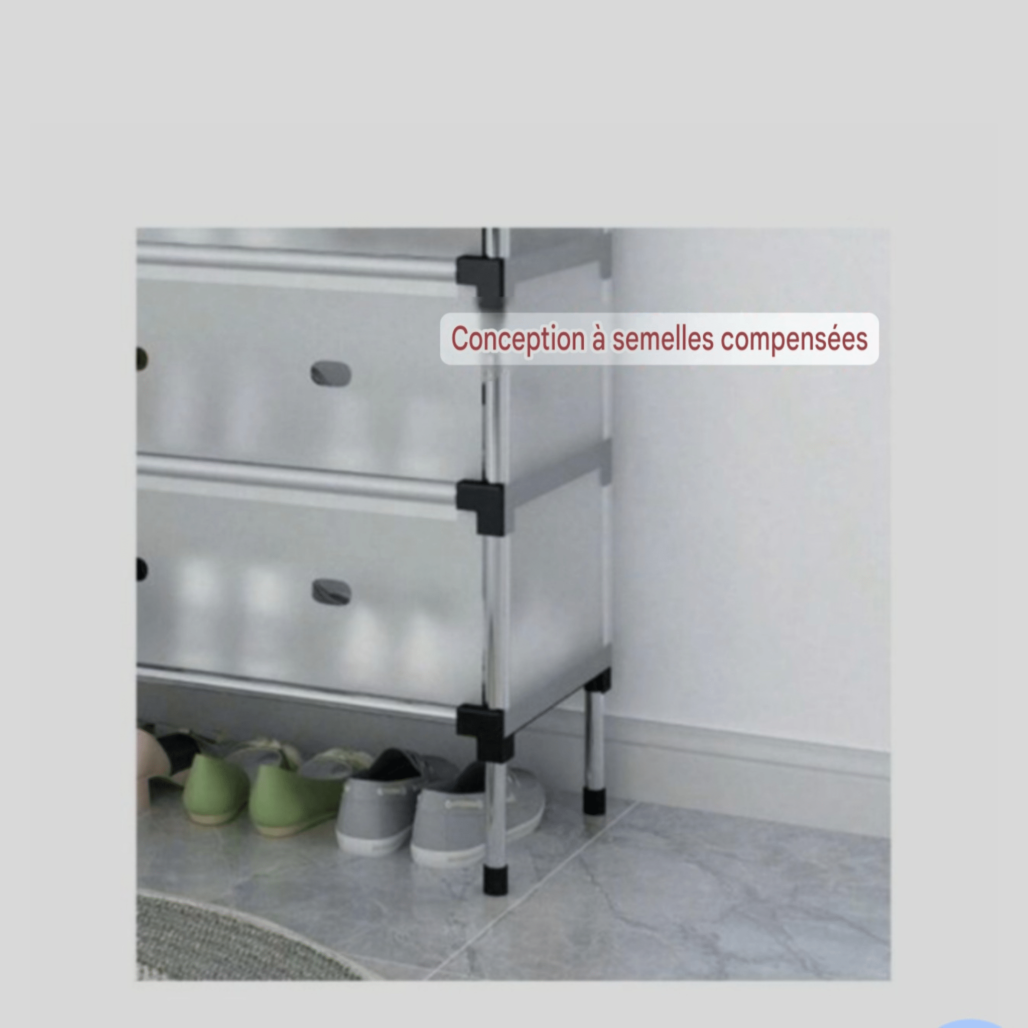 Armoire à chaussures 7 couches – Grande capacité, anti-poussière, pour maison & dortoir - Cuispra