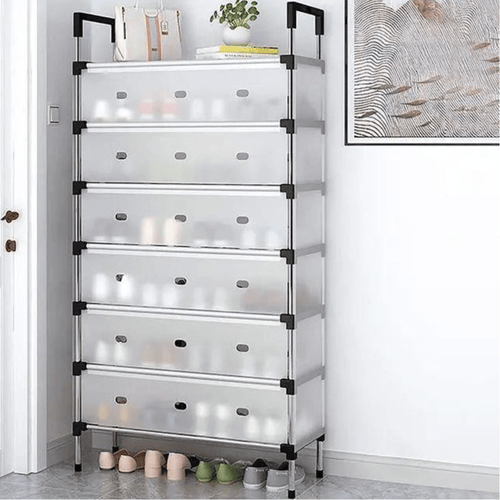 Armoire à chaussures 7 couches – Grande capacité, anti-poussière, pour maison & dortoir - Cuispra