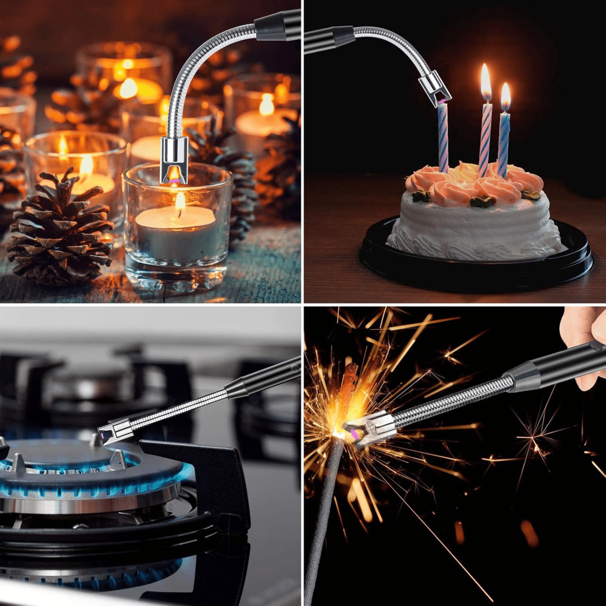Briquet électrique rechargeable USB-C arc plasma avec LED