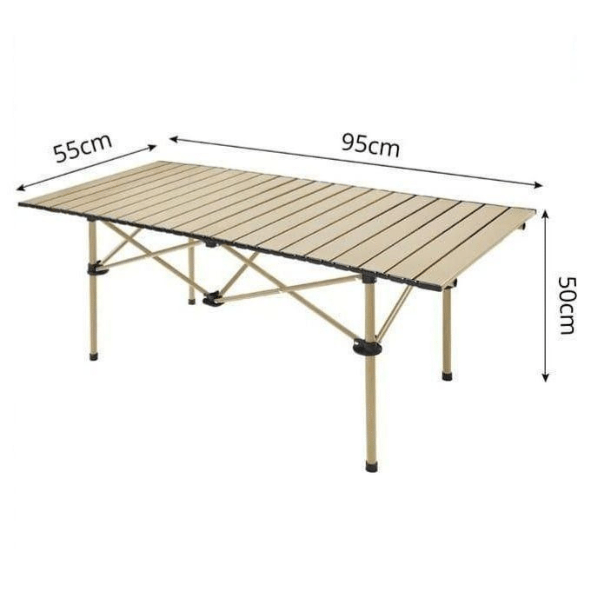 Kit Camping Pliable 95x55 - Table Aluminium Renforcée + Chaises Oxford (Pack 2 ou 4 Pers - Cuispra