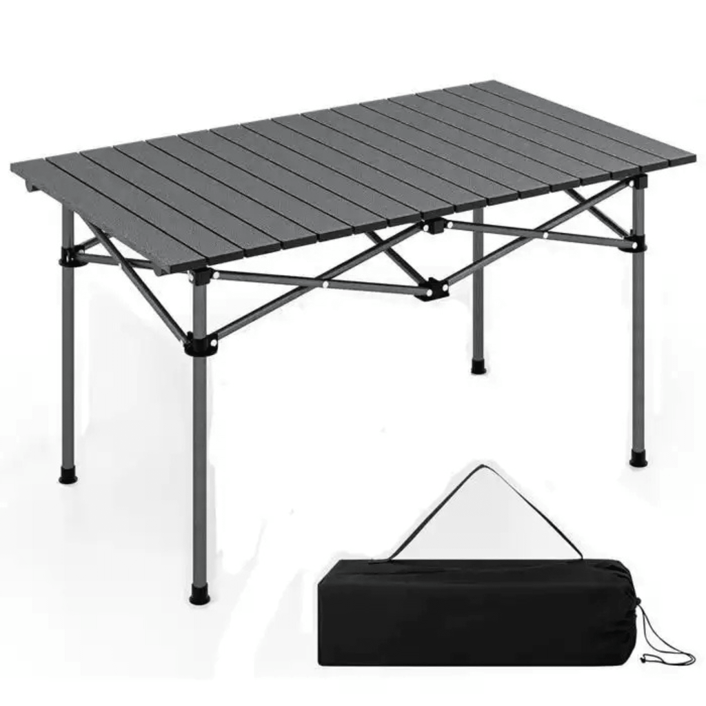 Kit Camping Pliable 95x55 - Table Aluminium Renforcée + Chaises Oxford (Pack 2 ou 4 Pers - Cuispra