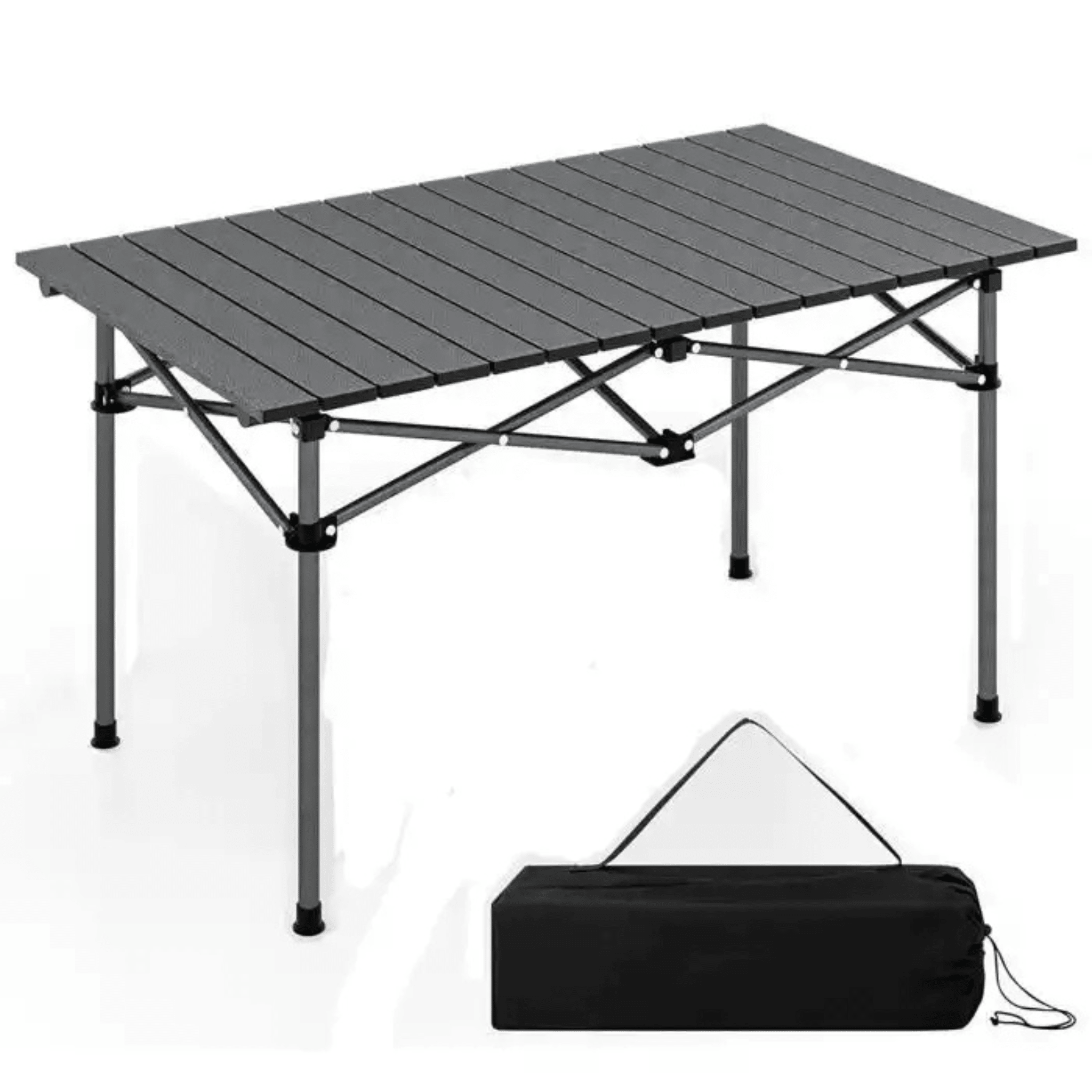Kit Camping Pliable 95x55 - Table Aluminium Renforcée + Chaises Oxford (Pack 2 ou 4 Pers - Cuispra