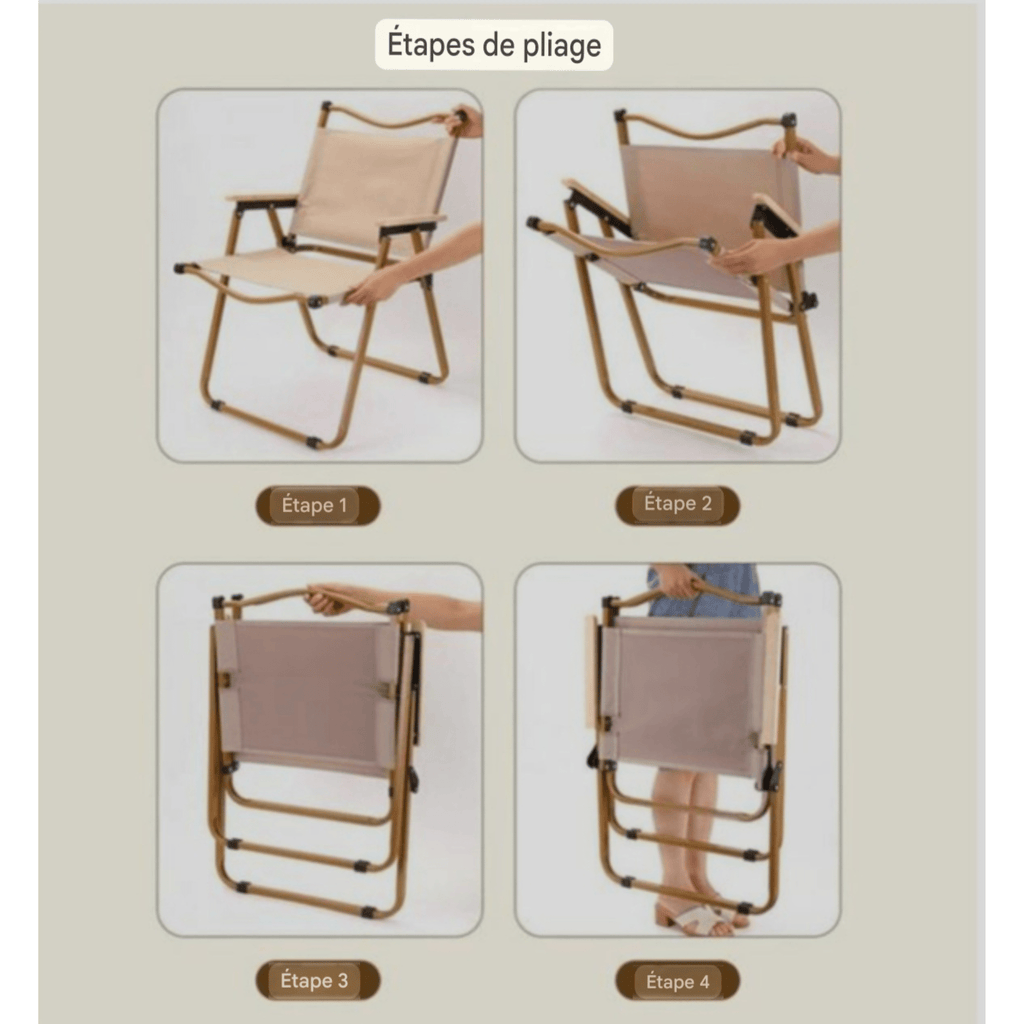 Kit Camping Pliable 95x55 - Table Aluminium Renforcée + Chaises Oxford (Pack 2 ou 4 Pers - Cuispra