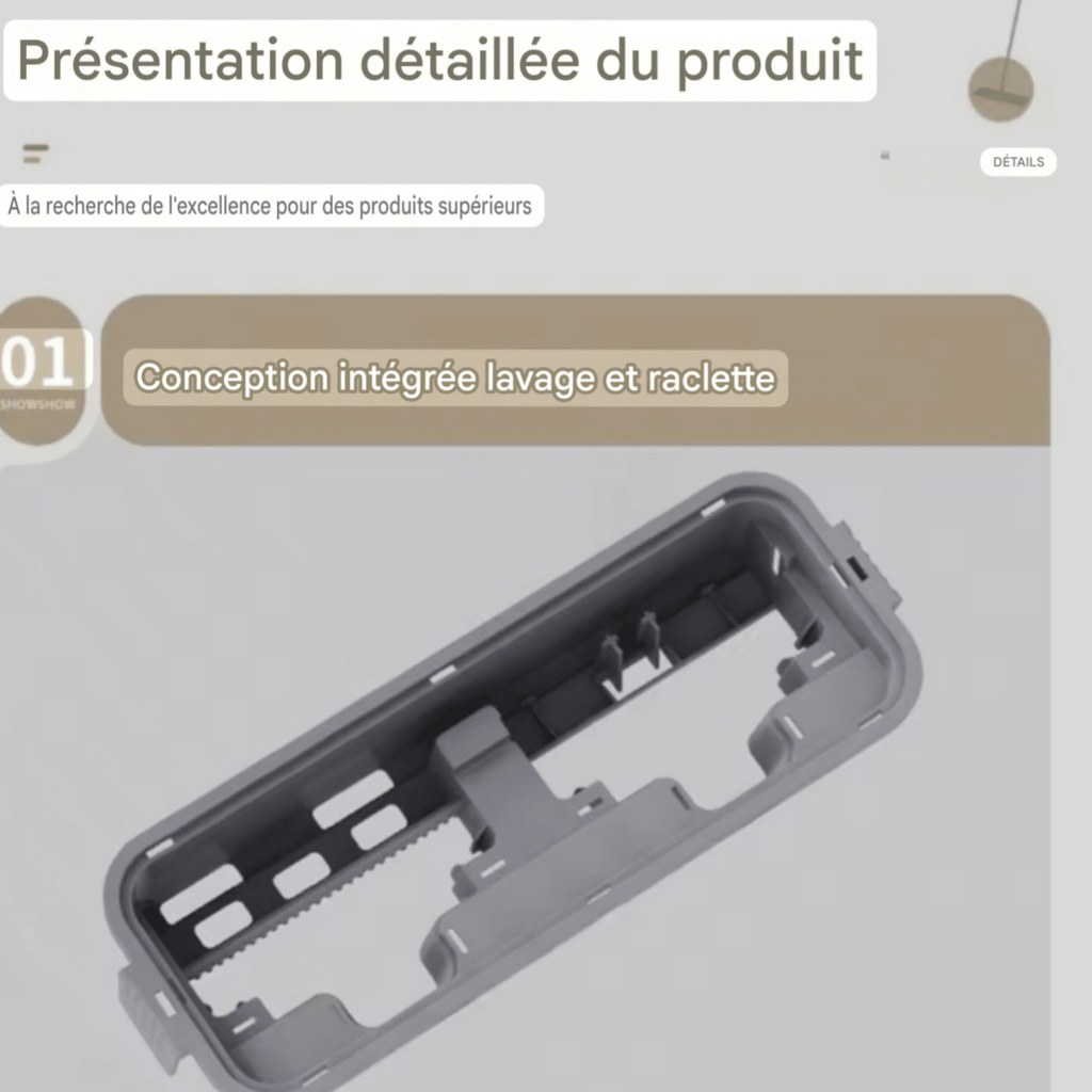 Nouveau Modèle – Balai Serpillère avec Seau d’Essorage + 7 Serpillères Lavables (Tous Sols) - Cuispra
