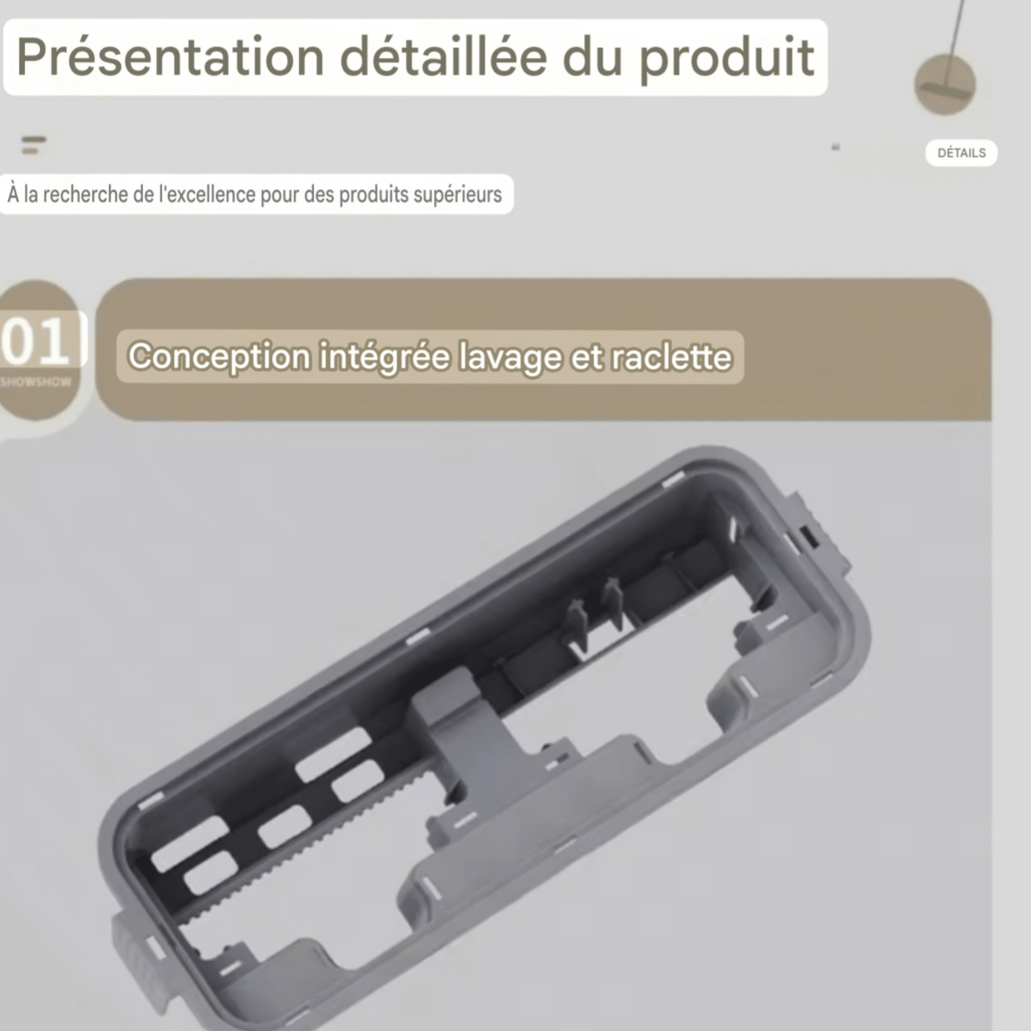 Nouveau Modèle – Balai Serpillère avec Seau d’Essorage + 7 Serpillères Lavables (Tous Sols) - Cuispra