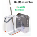 Nouveau Modèle – Balai Serpillère avec Seau d’Essorage + 7 Serpillères Lavables (Tous Sols) - Cuispra