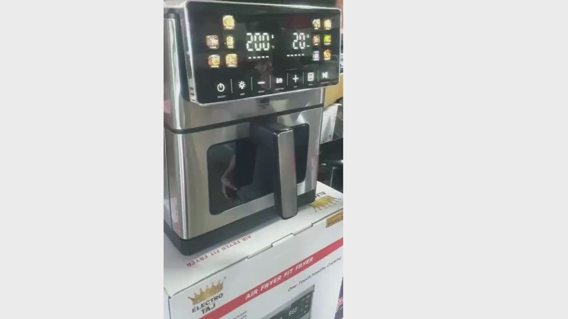 ELECTRO TAJ Air Fryer 8L – 2100W – Écran LED tactile – 12 programmes – Sans huile – Modèle RA886DSV